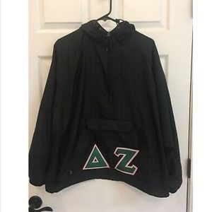 Delta Zeta (DZ) Black wind breaker Hoodie ~
